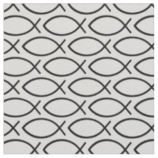 Tissu Motif de symbole chrétien Ichthys