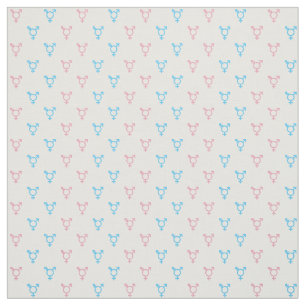 Tissu Motif   de symbole de transsexuel bleu et rose