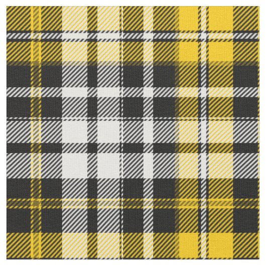 Tissu Motif de tartan à carreaux jaune noir blanc Design (Fermer)