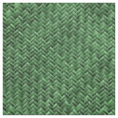 Tissu Motif de tissage de panier vert (Échantillon)