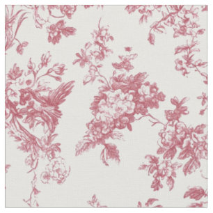Tissu Motif de toile de branche florale rose