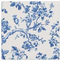Motif de toile florale bleue classique
