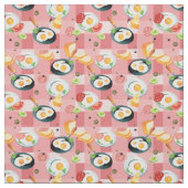 Tissu Motif de tomate et d'oeufs au plat (Échantillon)