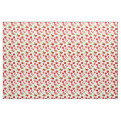 Tissu Motif de tomates et tranches de tomates sur blanc (Yard)