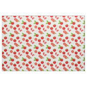Tissu Motif de tomates et tranches de tomates sur blanc (Fat Quarter)