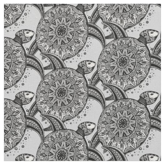 Tissu Motif de tortue de style (Fermer)