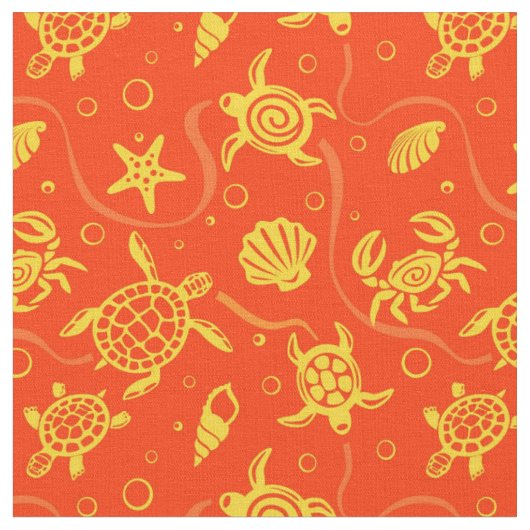 Tissu Motif de tortues (Fermer)