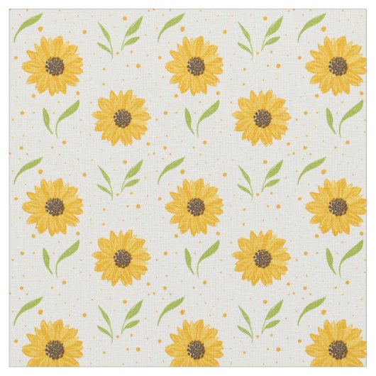 Tissu Motif de tournesol (Fermer)