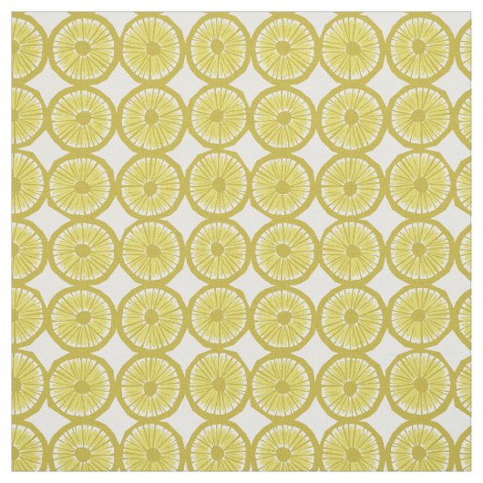 tissu motif de tranches de citron jaune (Échantillon)