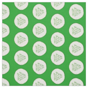 Tissu Motif de tranches de concombre
