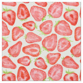 Tissu Motif de tranches de fraise d'aquarelle (Fermer)