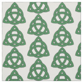 Tissu Motif de trèfle de nœud celtique vert (Échantillon)