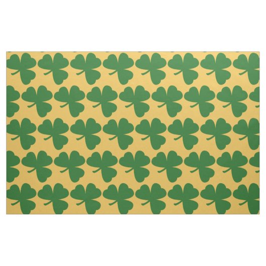 Tissu Motif de trèfle jaune et vert Saint-Patrick (Fat Quarter)