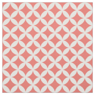 Tissu Motif de treillis en diamant de corail tendance