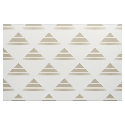 Tissu Motif de triangle Geo blanc beige (Fat Quarter)
