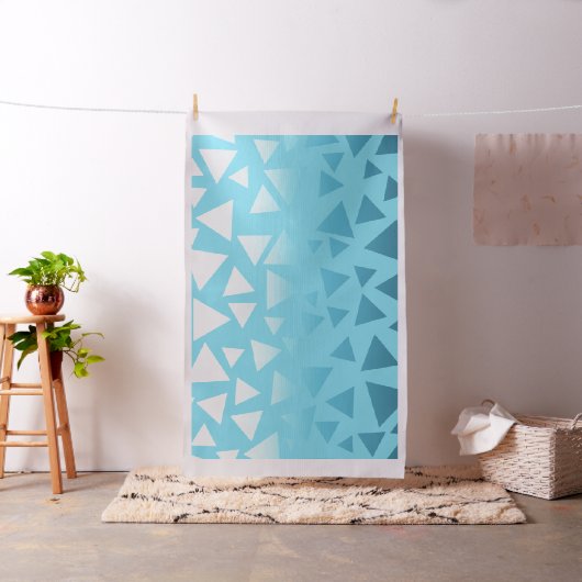 Tissu Motif de triangles bleu transparent (In Situ)
