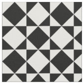Tissu Motif de triangles Carrés noir blanc (Fermer)