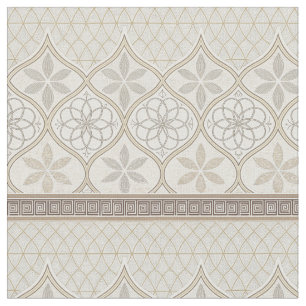 Tissu Motif de tuiles florales géométriques (2)