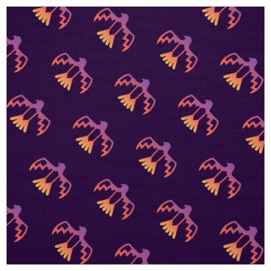 Tissu Motif de Tunderbird de Sunset violet (Échantillon)
