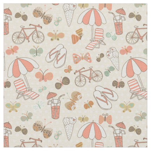 Tissu Motif de vacances d'été (Fermer)