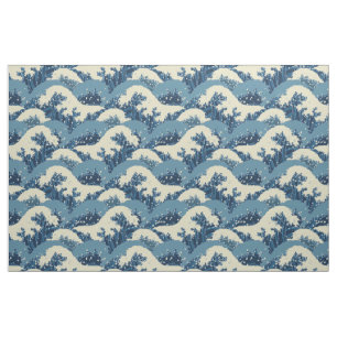 Tissu Motif de vague japonais