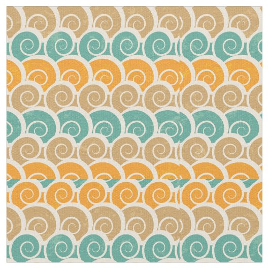 Tissu Motif de vagues d'aquarelle (Fermer)