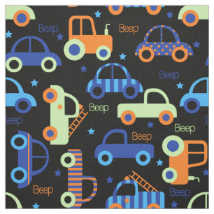 Tissu Motif de véhicule avec camion camion camion semi-r