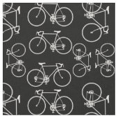Tissu motif de vélo noir et blanc (Fermer)