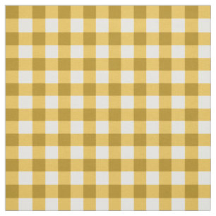 Tissu Motif De Vérification En vichy Jaune Et Blanc