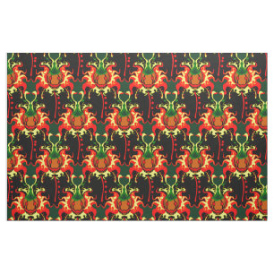 Tissu Motif de verrouillage de la tête du Citrouille à f