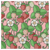 Tissu Motif de vigne fraise (Fermer)