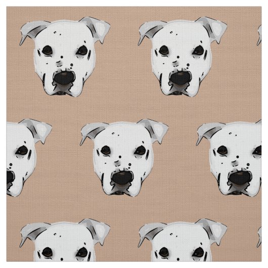 Tissu Motif de visage de chien (Échantillon)