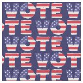 Tissu Motif de vote des lettres pleines du drapeau améri (Fermer)