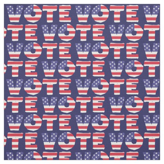 Tissu Motif de vote des lettres pleines du drapeau améri (Échantillon)