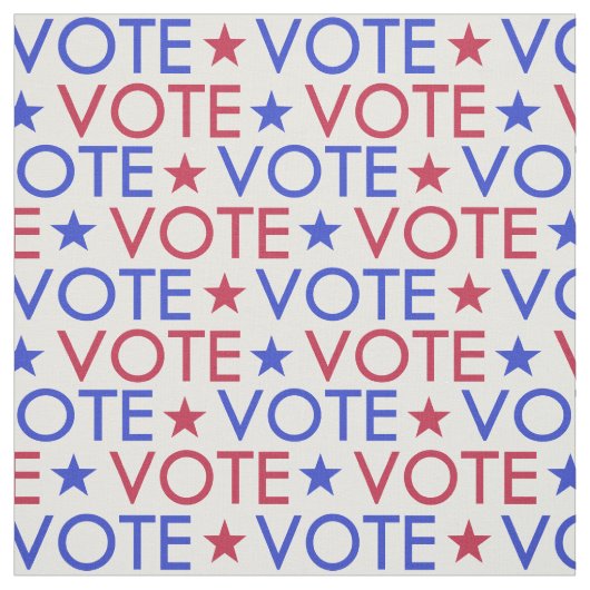 Tissu Motif de vote Red White Blue Star (Échantillon)