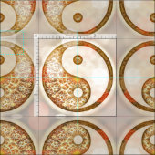 Tissu Motif de Yin Yang (Carreau)