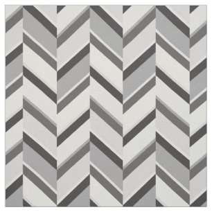 Tissu motif de zigzag géométrique gris neutre et chic