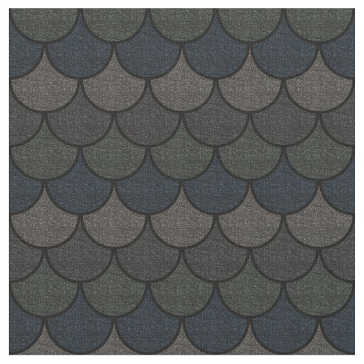 Tissu Motif d'écaille de dragon festonnée foncée (Fermer)