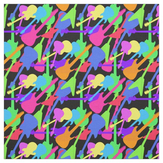 Tissu Motif d'éclaboussure de guitare (Échantillon)