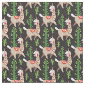 Tissu Motif décoré mignon de lamas (fermé)