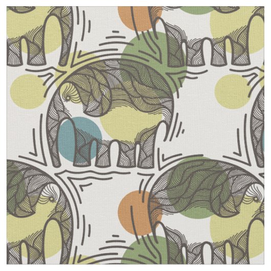Tissu Motif d'éléphant (Fermer)