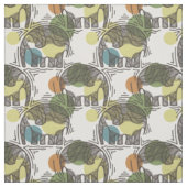 Tissu Motif d'éléphant (Échantillon)