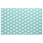 Tissu Motif d'éléphant blanc Aqua (Fat Quarter)