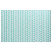 Tissu Motif d'éléphant blanc Aqua (Yard)