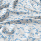 Tissu Motif d'empreinte Bébé Bleu