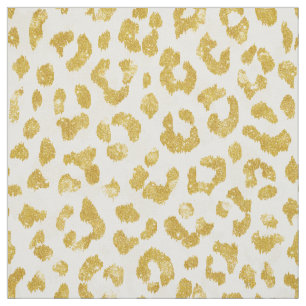 Tissu motif d'empreintes de guépard à parties scintill