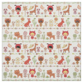 Tissu Motif d'enfant et d'animaux (Échantillon)