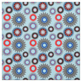 Tissu Motif d'engrenage coloré (Échantillon)