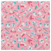 Tissu Motif dentaire rose (fermé)