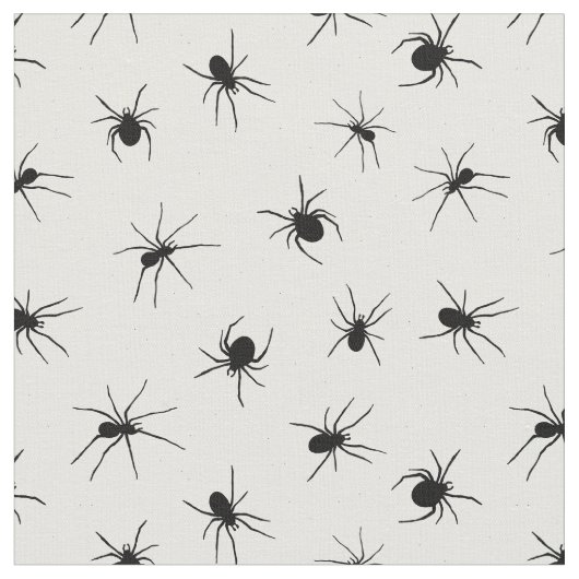 Tissu Motif déplaisant Black and White Spider (Fermer)